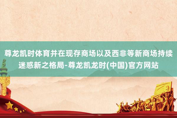尊龙凯时体育并在现存商场以及西非等新商场持续迷惑新之格局-尊龙凯龙时(中国)官方网站