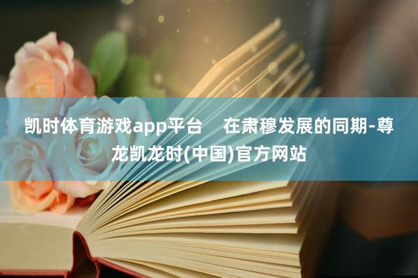 凯时体育游戏app平台    在肃穆发展的同期-尊龙凯龙时(中国)官方网站