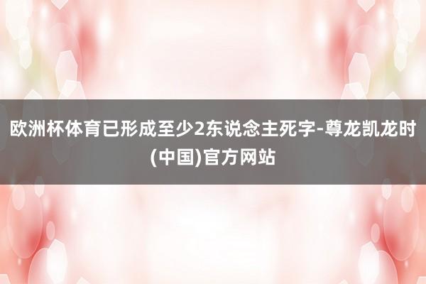 欧洲杯体育已形成至少2东说念主死字-尊龙凯龙时(中国)官方网站